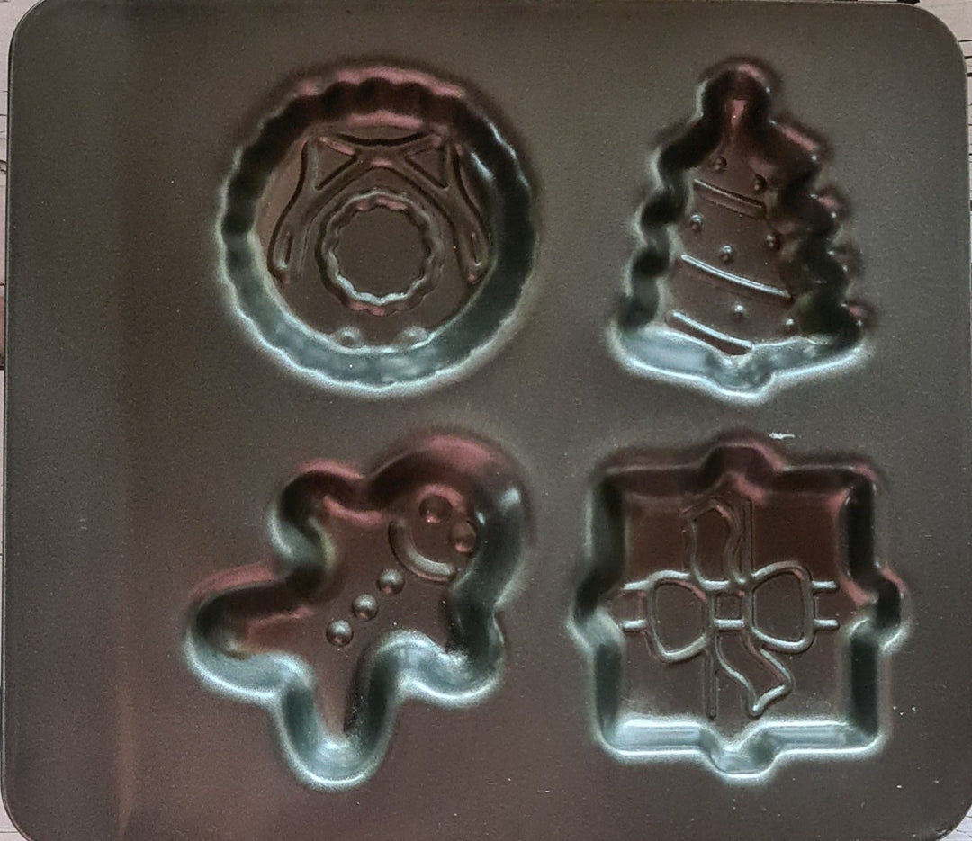 Backform für 4 kleine Kuchen mit Weihnachtsmotiven - British Moments / Fernweh-Kaufhaus