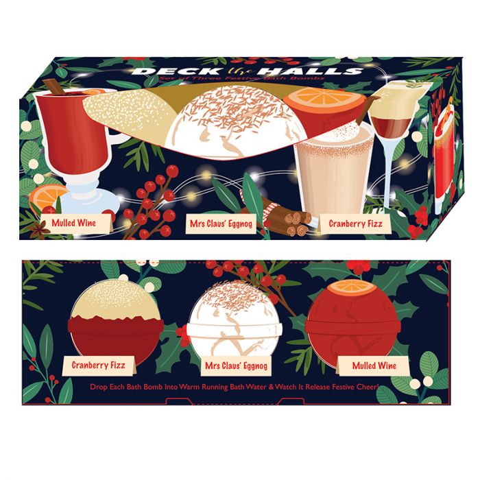 Badebomben Festliche Düfte Weihnachtscocktail 3er Set - British Moments