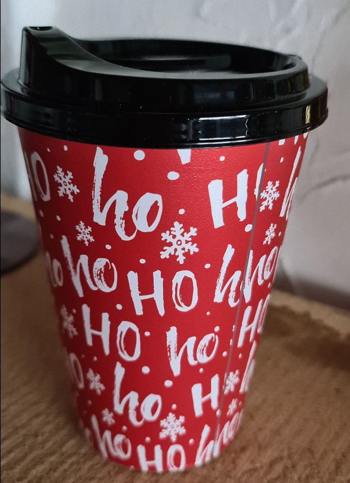 Weihnachtlicher Trinkbecher Ho Ho Ho