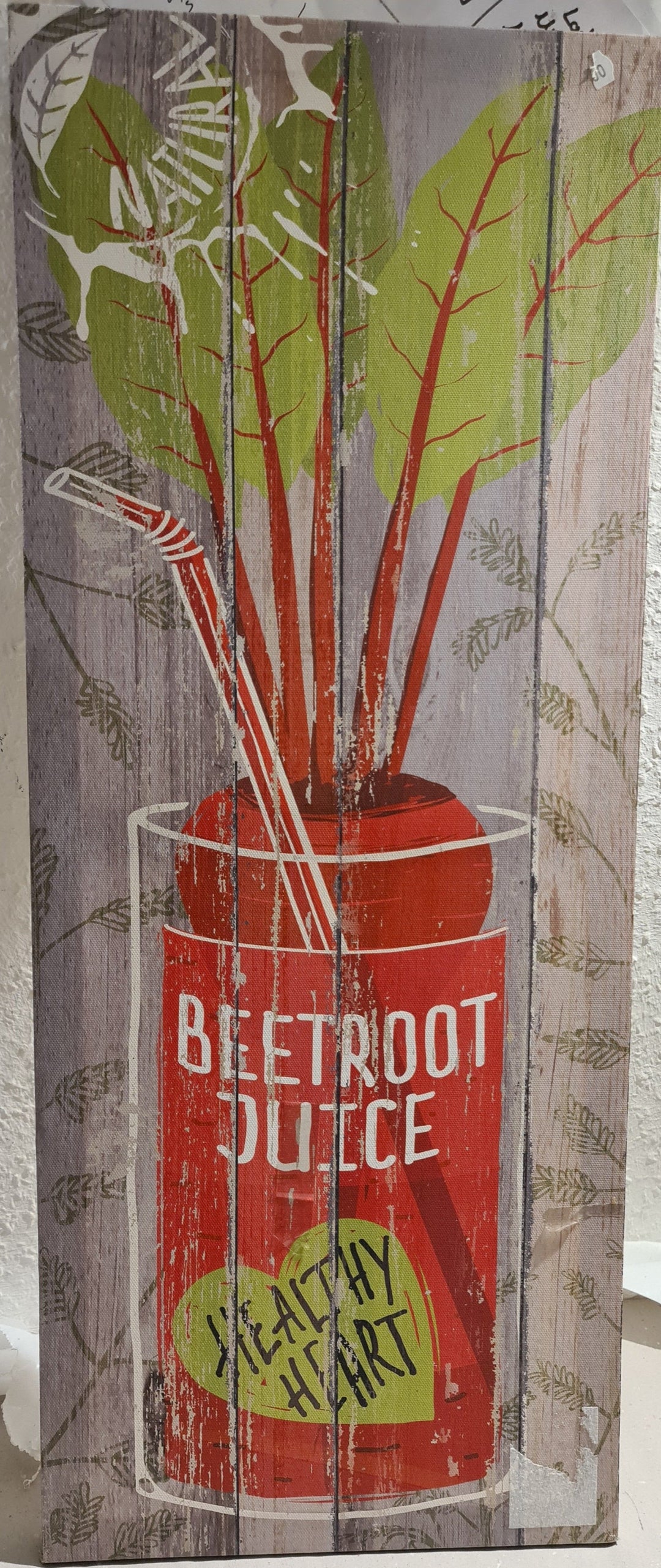 Bild auf Keilrahmen, Canvas, Motiv "Beetroot Juice"  60 cm  x 24 cm - British Moments