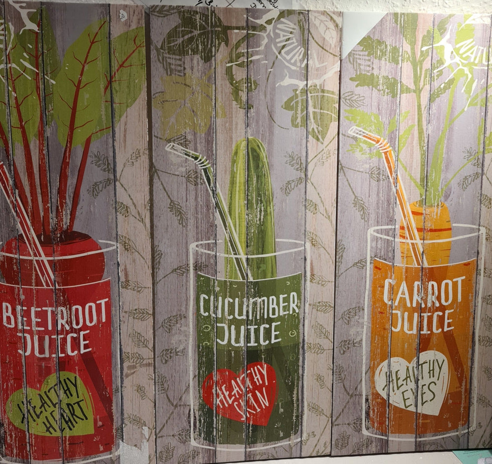 Bild auf Keilrahmen, Canvas, Motiv "Beetroot Juice"  60 cm  x 24 cm - British Moments