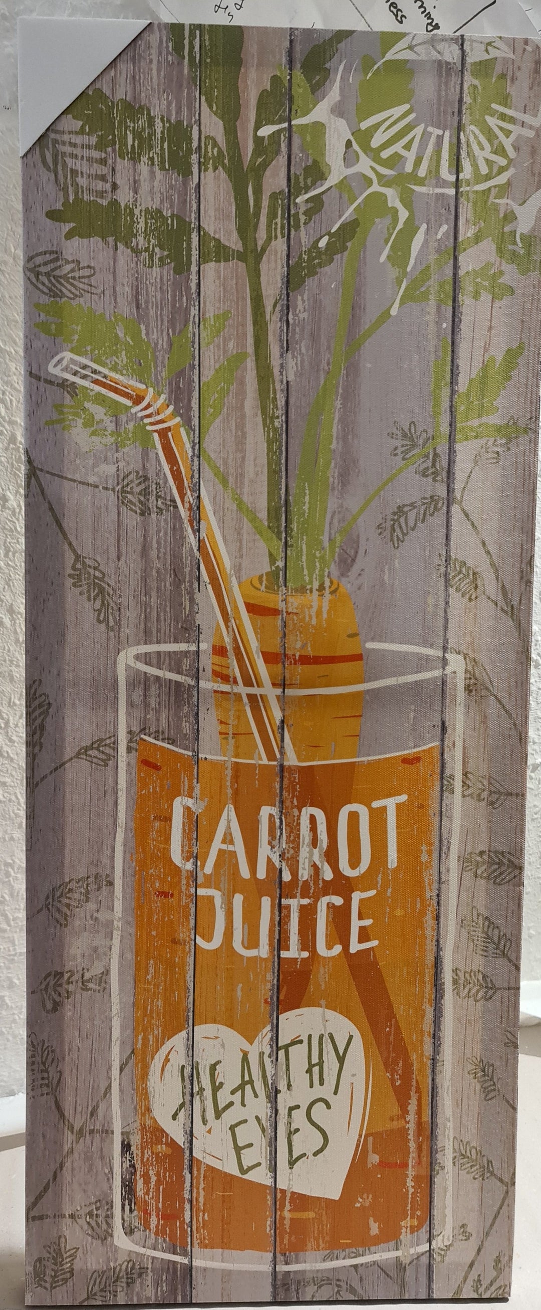 Bild auf Keilrahmen, Canvas, Motiv "Carrot Juice  "  60 cm  x 24 cm - British Moments