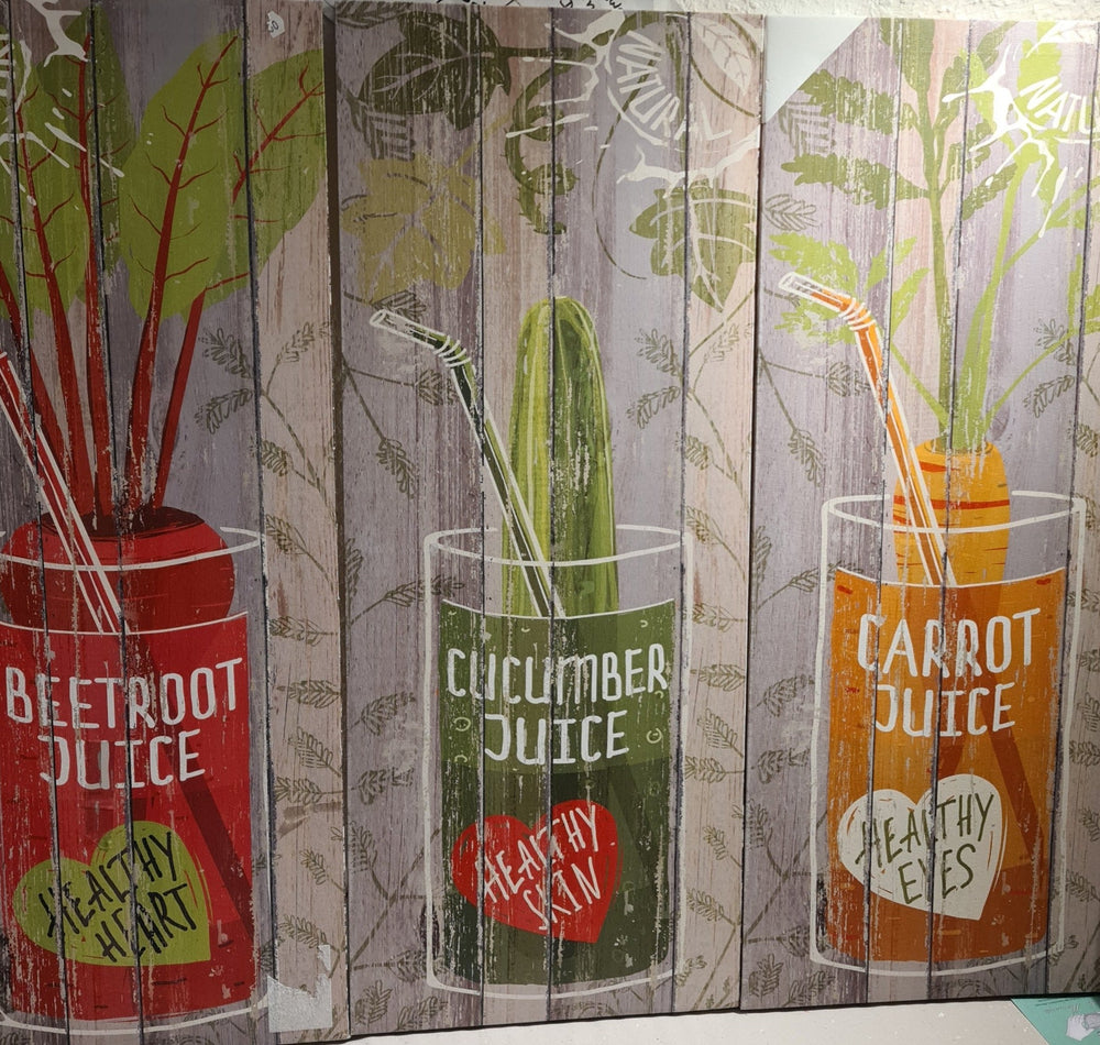 Bild auf Keilrahmen, Canvas, Motiv "Cucumber  Juice"  60 cm  x 24 cm - British Moments