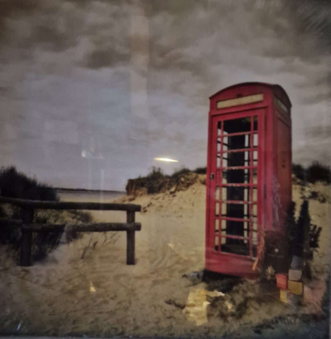 Bild auf Keilrahmen (Holz ), Canvas, Telefonzelle, ca. 30 cm  x 30 cm