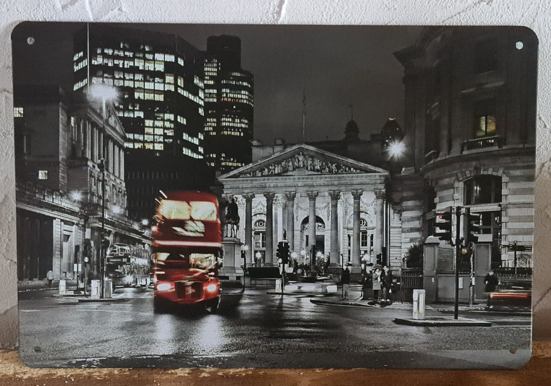 Blechschild  30 cm  x 20 cm mit London Design - British Moments