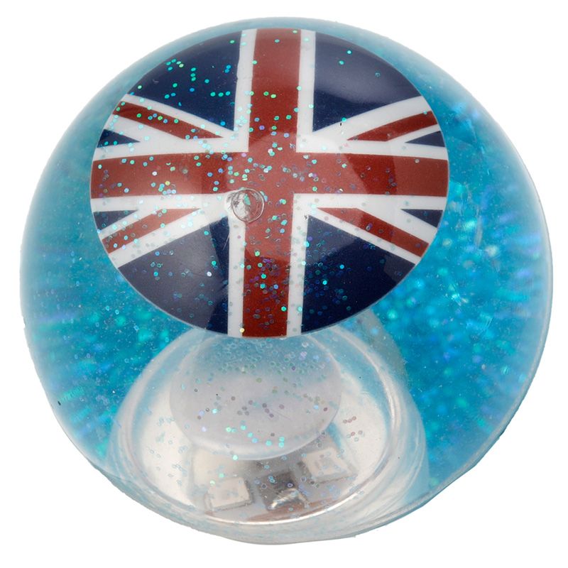 Blinkender Glitzer Flummi-Ball "Union Jack,