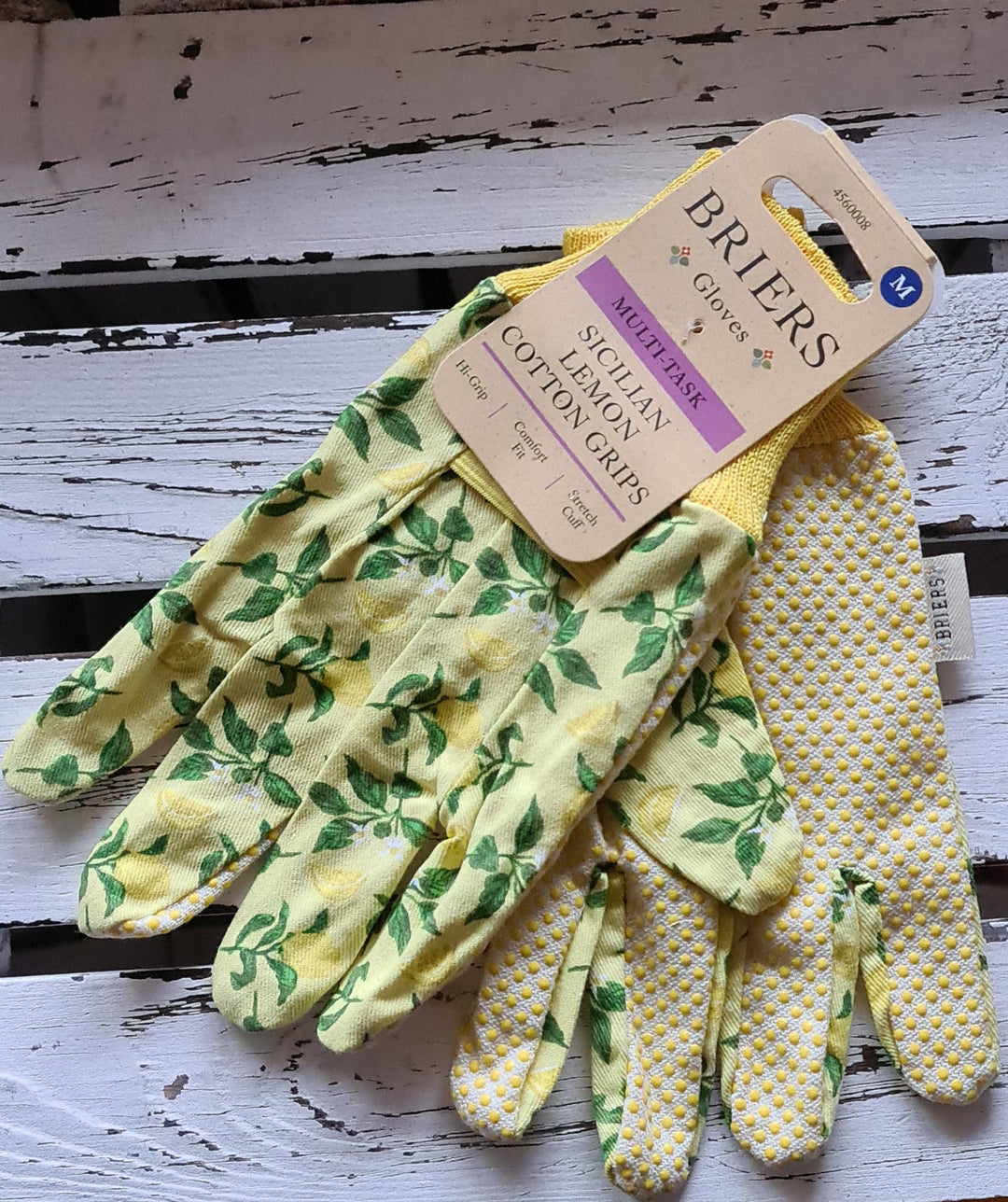 Briers Garten-Damenhandschuhe Grösse M  "Sicilian  Lemon" , gelb - British Moments / Fernweh-Kaufhaus