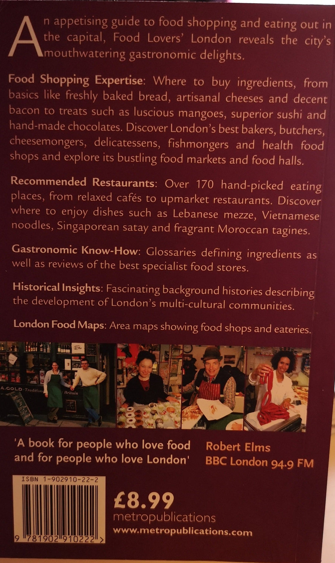 Buch (englischsprachig, gebraucht) "Food Lover's London " Jenny Linford - British Moments