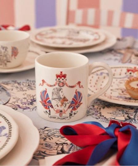 Cath Kidston Queen  Elisabeth II. Teller aus der Coronation and Commemoration Serie, Dekovorschlag