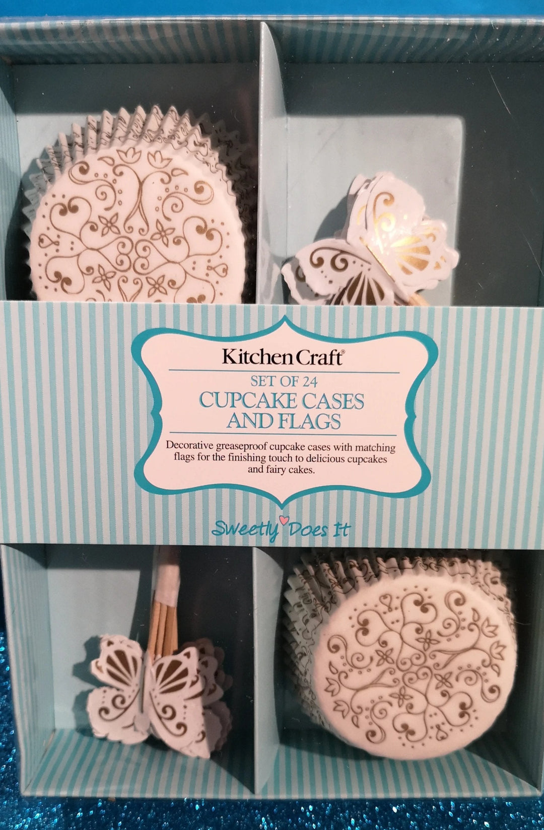 Cupcake-Set 24-teilig, Motiv Schmetterling - British Moments