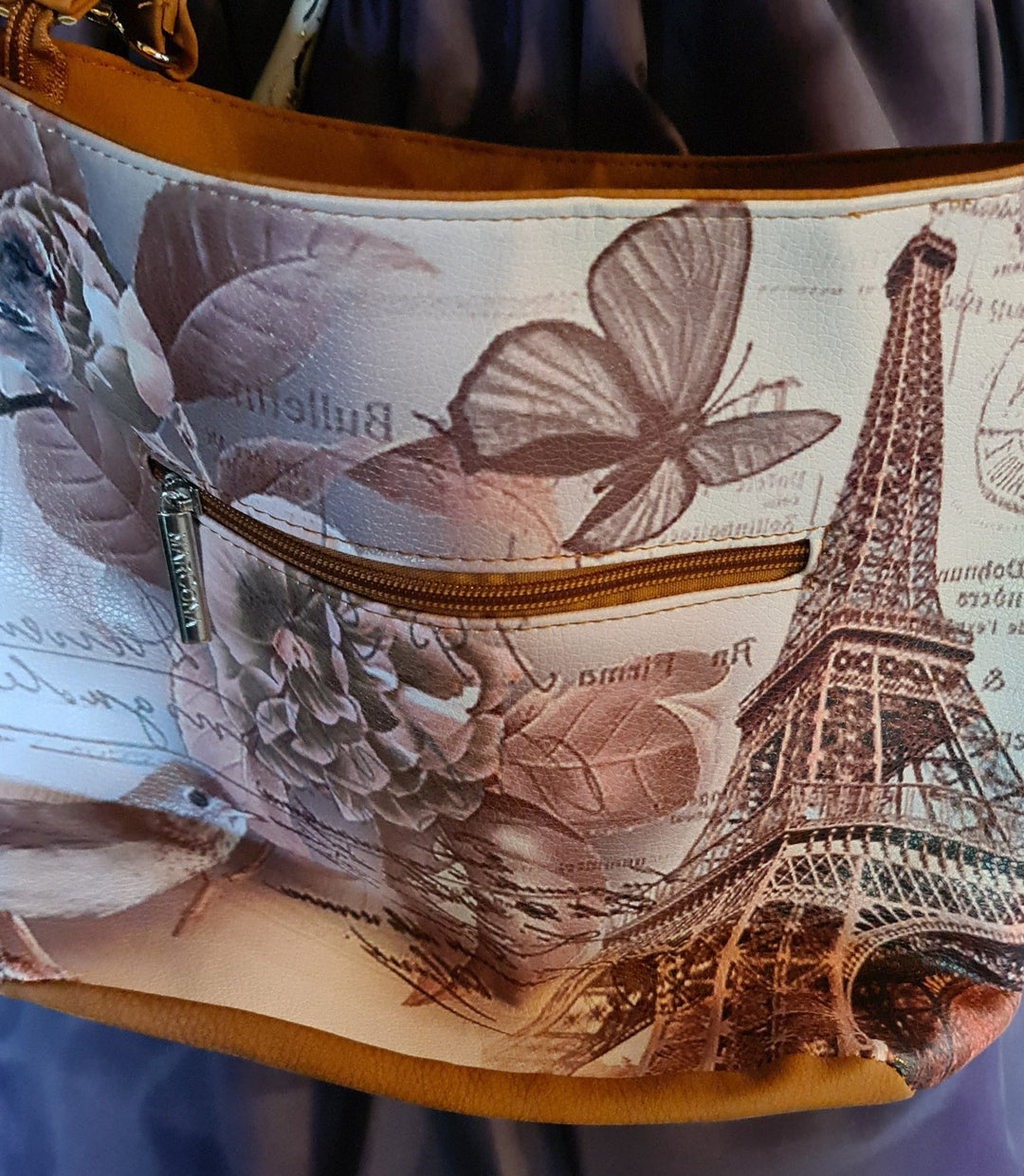 Damen-Handtasche "Paris", Kunstleder, klein - British Moments / Fernweh-Kaufhaus