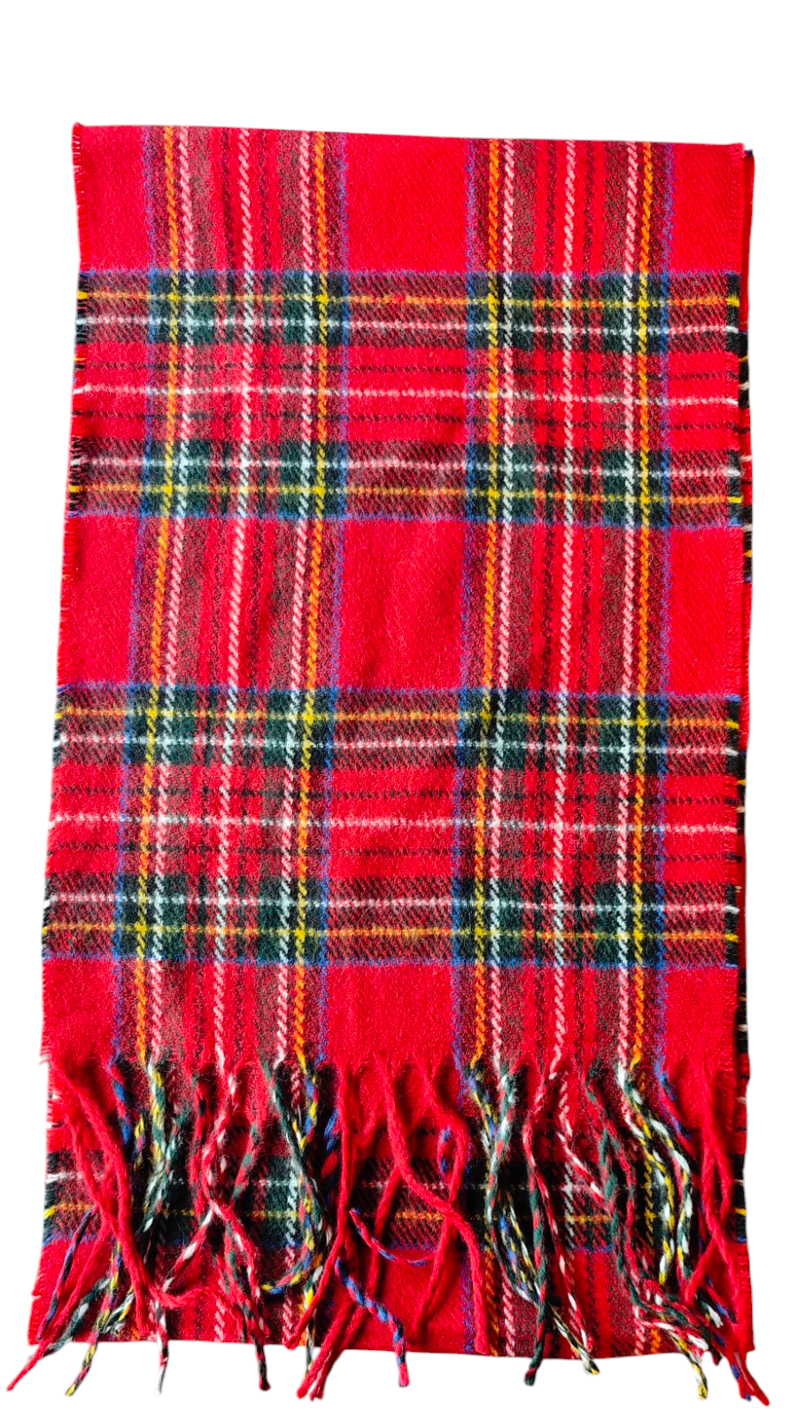 Damenschal Foxbury. Made in UK, rotes Tartanmuster