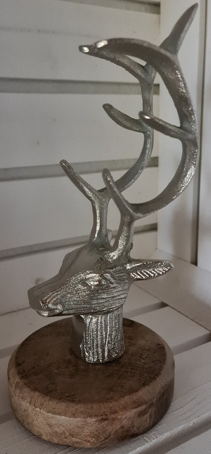 Deko Hirsch auf Holz-Standfuß - British Moments / Fernweh-Kaufhaus