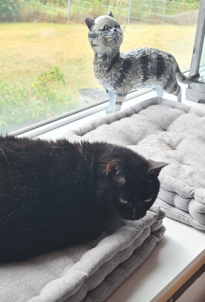 Deko Katze aus Blech zum Aufstellen - British Moments / Fernweh-Kaufhaus