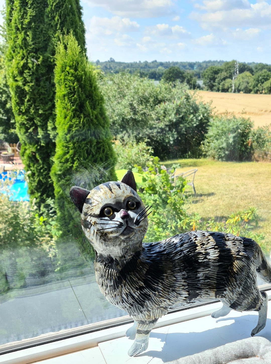 Deko Katze aus Blech zum Aufstellen - British Moments / Fernweh-Kaufhaus