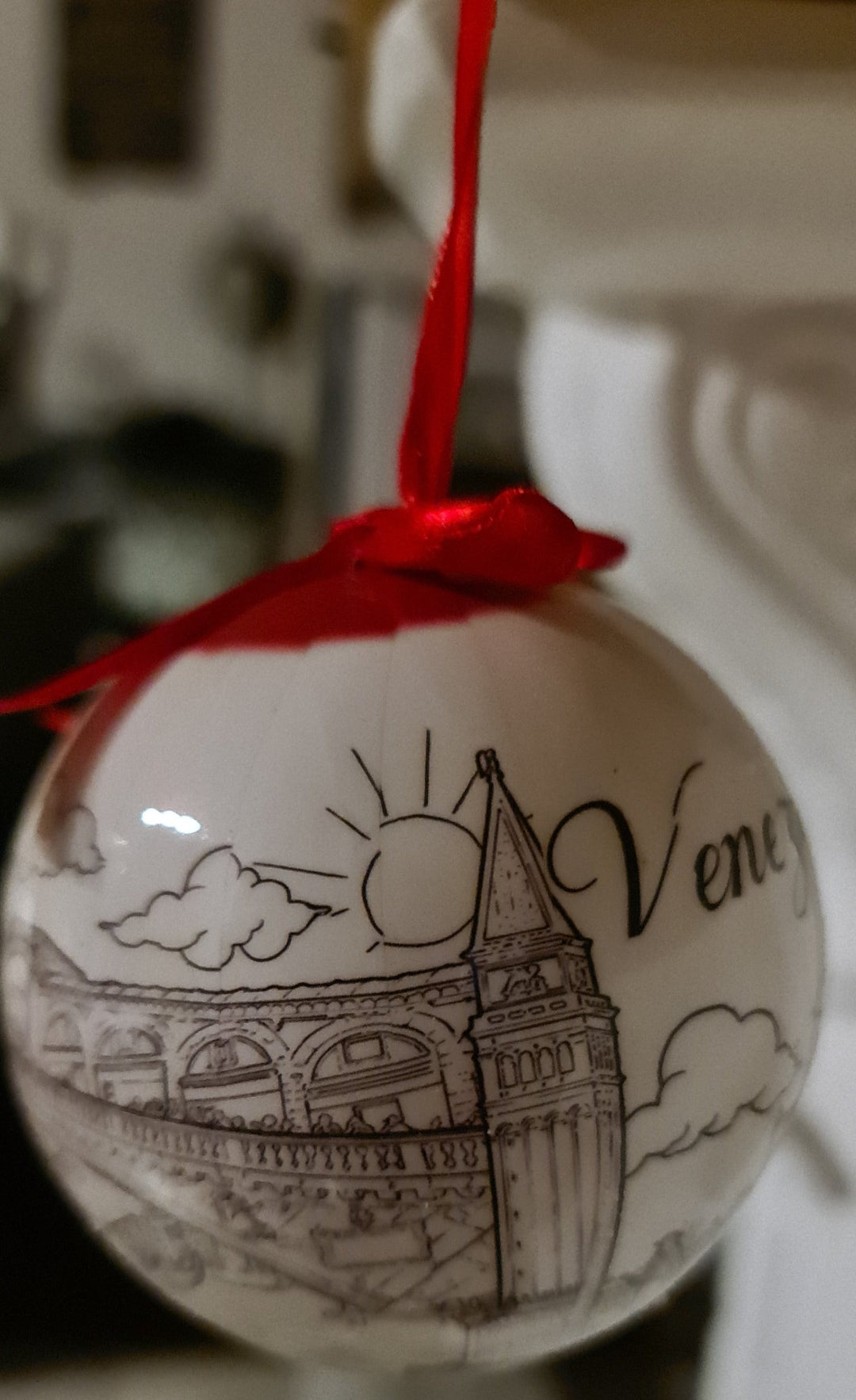 Baumkugel, für Venedig Fans , Kunststoff, "Venezia" - British Moments / Fernweh-Kaufhaus