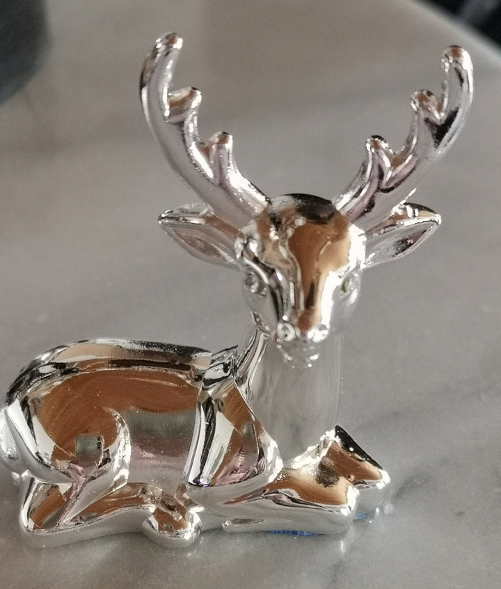 Dekorativer Ringhalter Motiv Hirsch, silberfarbig - British Moments