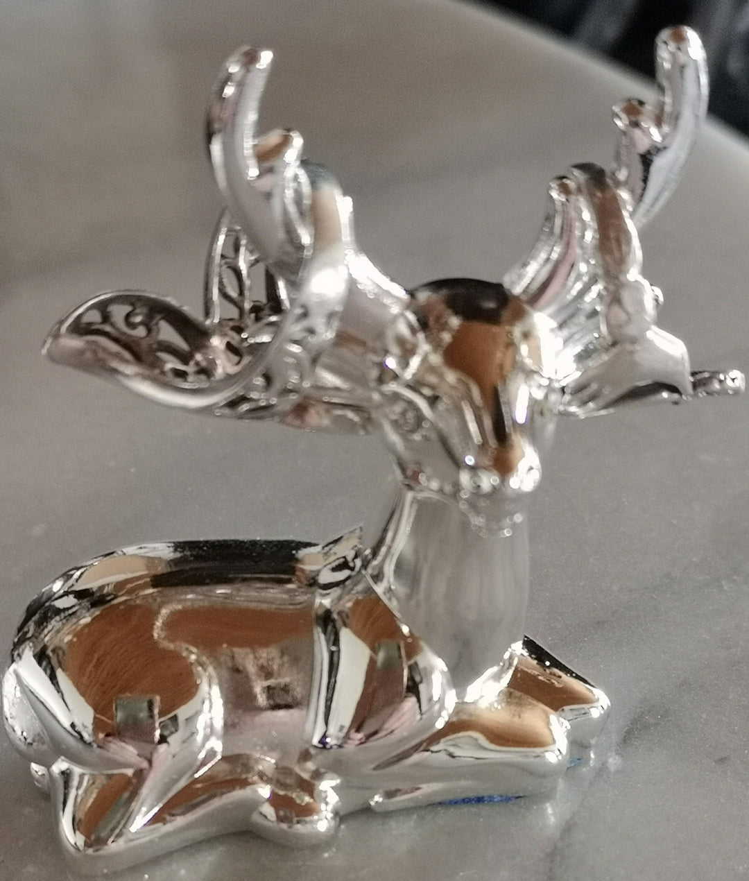 Dekorativer Ringhalter Motiv Hirsch, silberfarbig - British Moments