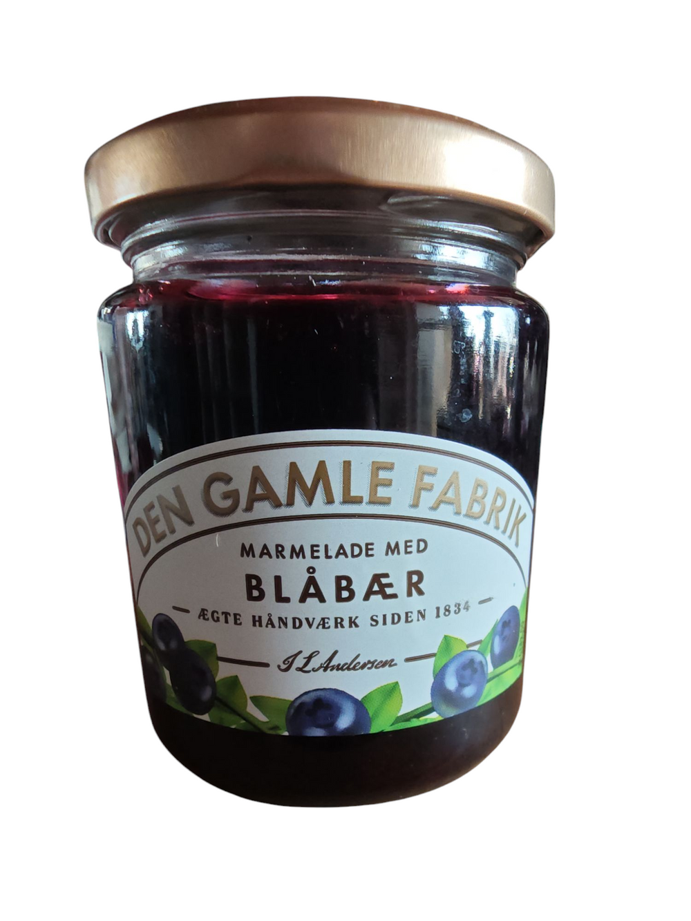 Den gamle Fabrik , dänische Marmelade ,  Blaubeere,  270 gr Glas