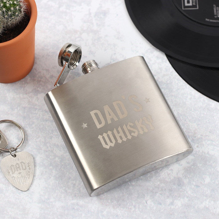 Edelstahl "Flachmann" mit Beschriftung "Dad's Whisky" - British Moments