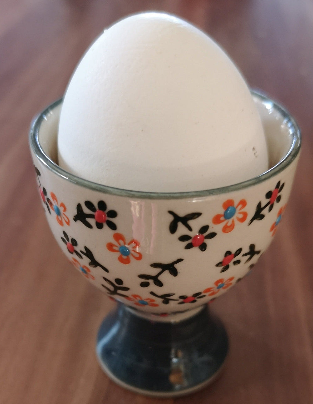 Eierbecher , beige mit Blümchen - British Moments