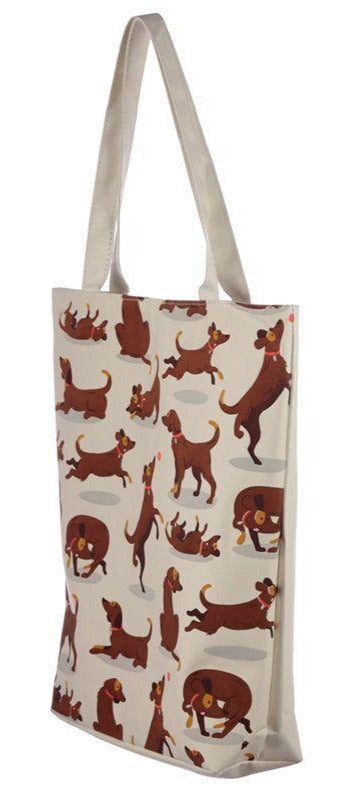 Baumwolltasche mit Reißverschluß   "Hunde ", 39x36x9 cm - British Moments