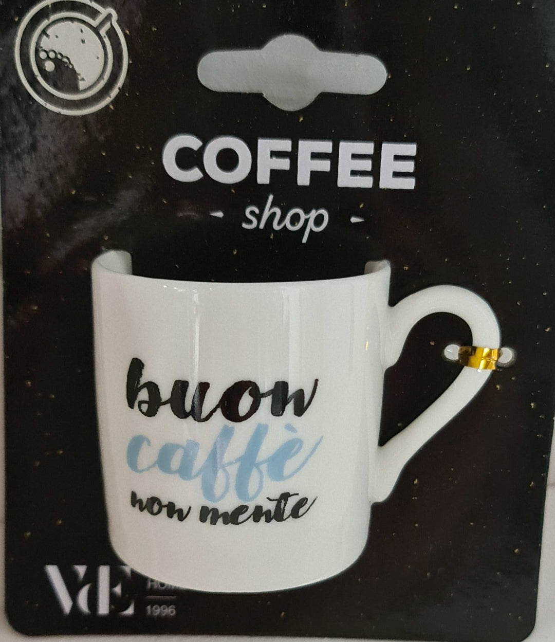 Espressotasse mit ital.Spruch,  Version 2 - British Moments / Fernweh-Kaufhaus