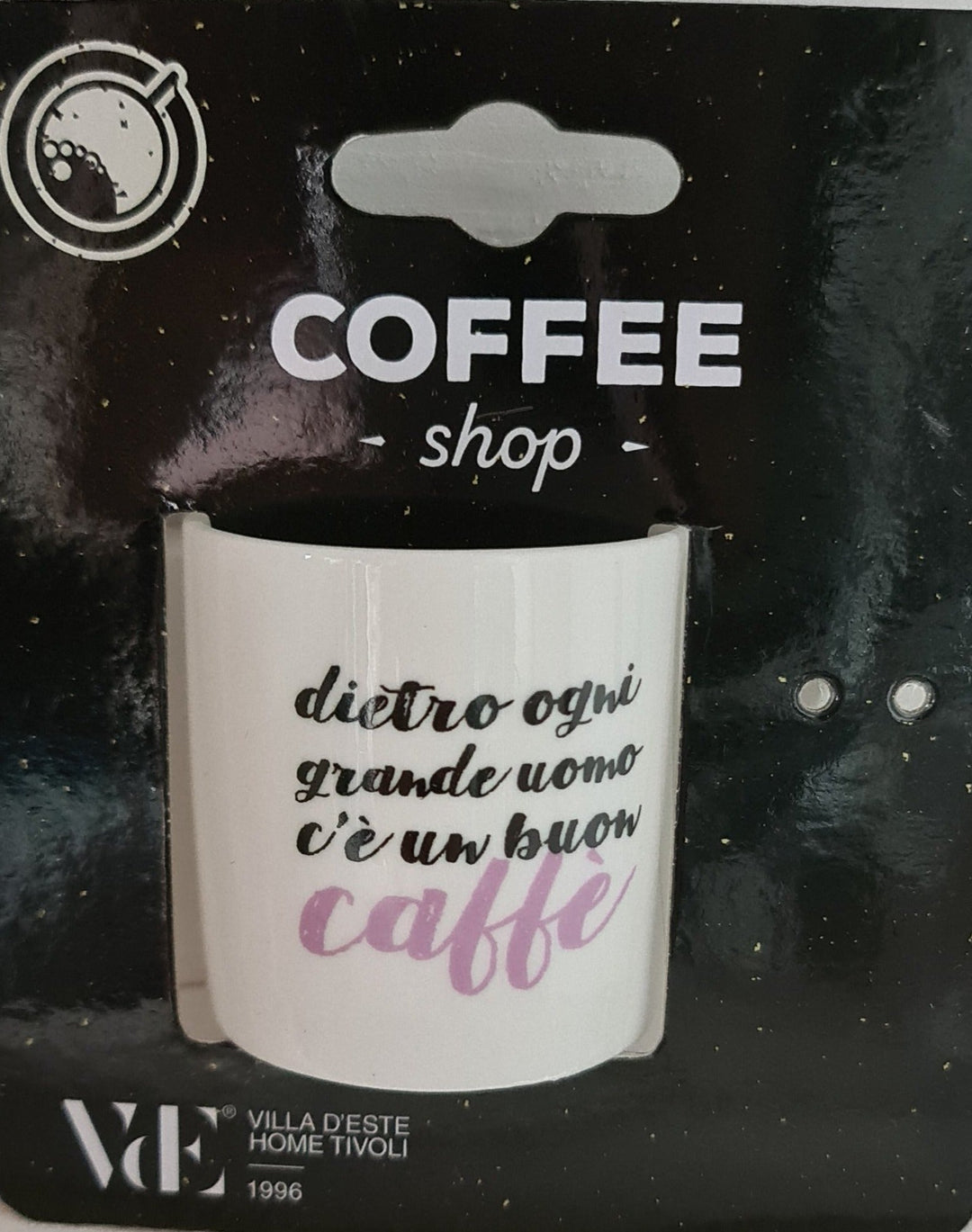 Espressotasse mit ital.Spruch,  Version 4 - British Moments / Fernweh-Kaufhaus