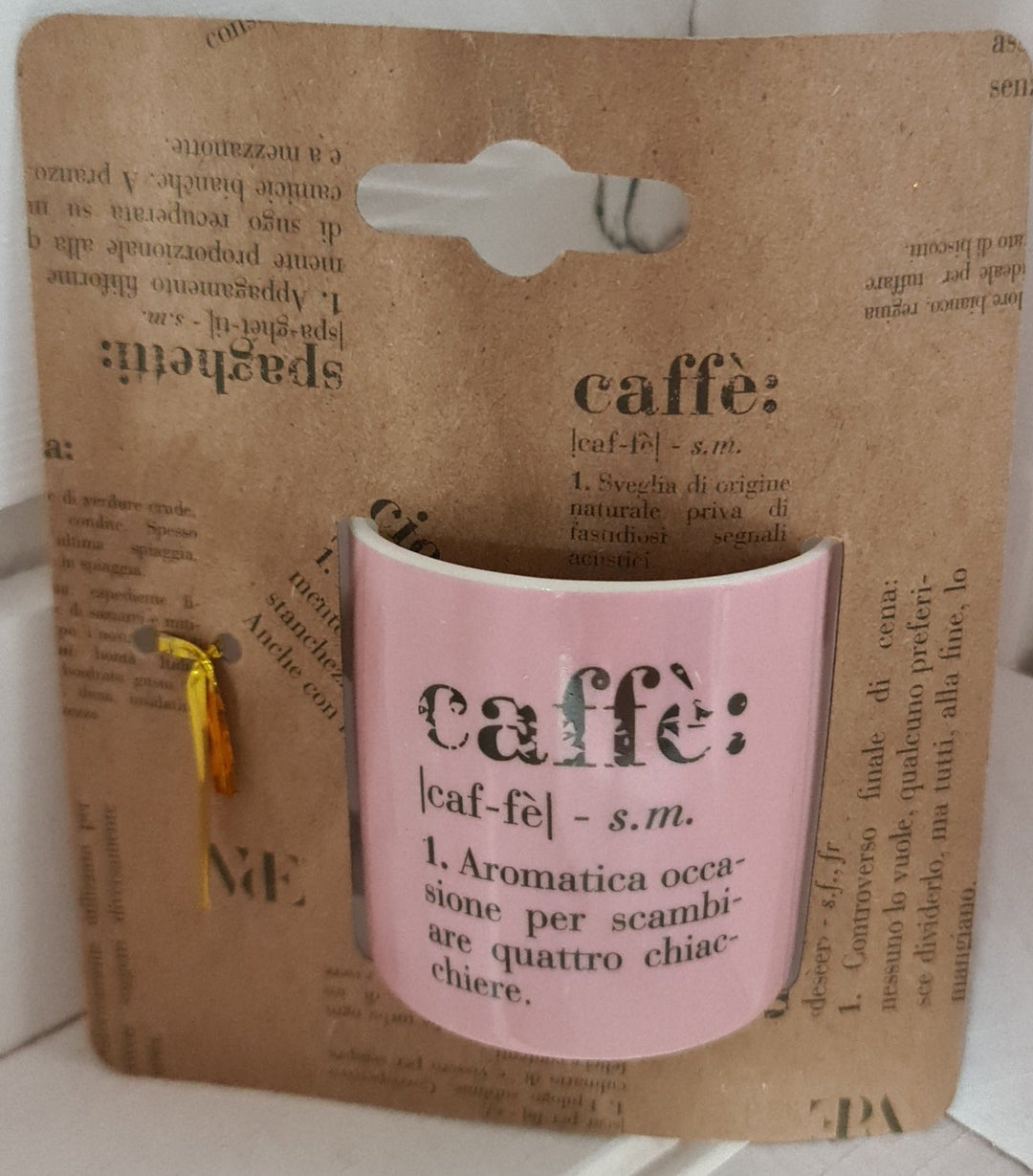 Espressotasse "Wörterbuch ", blassrosa - British Moments / Fernweh-Kaufhaus