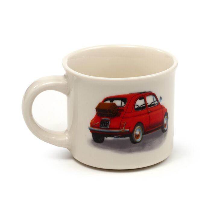 Fiat 500 Espressotasse aus Porzellan