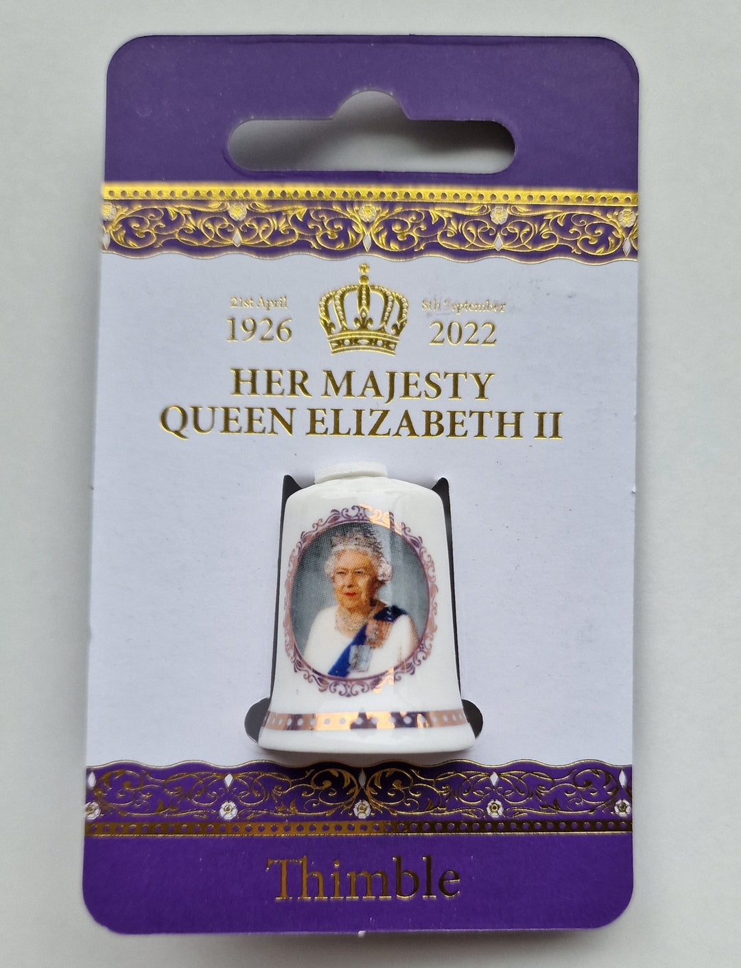 Fingerhut, Porzellan "Queen Elisabeth II. 1926-2022"