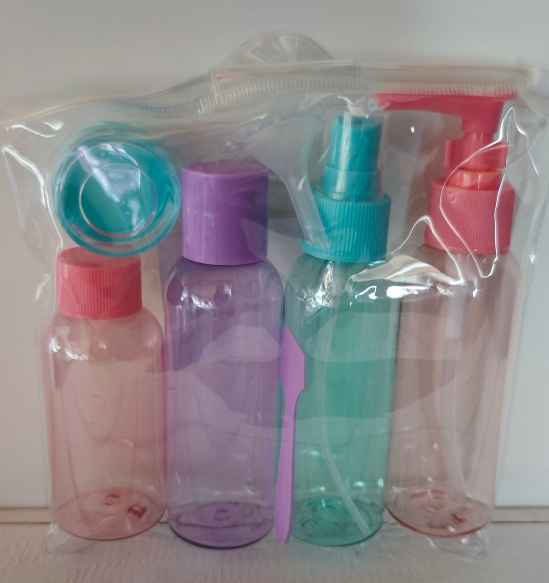 Flüssigkeiten-Reiseset zum selbst Befüllen ,bunt