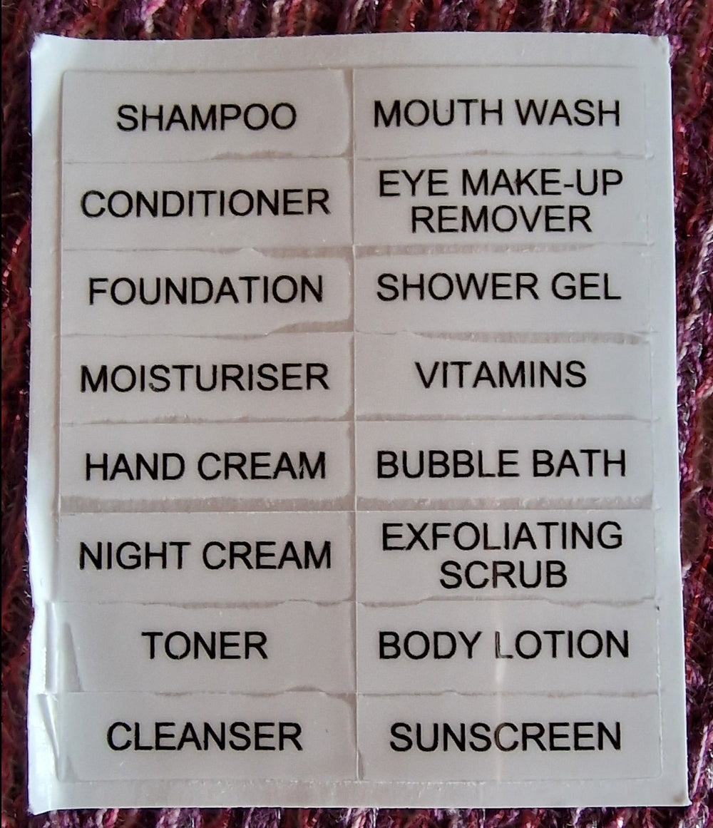 Flüssigkeiten-Reiseset zum selbst Befüllen Aufkleber