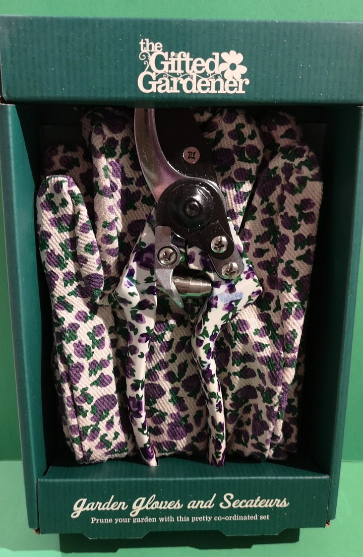 Garten Set "The Gifted Gardener" Gartenschere und Damen Gartenhandschuhe - British Moments