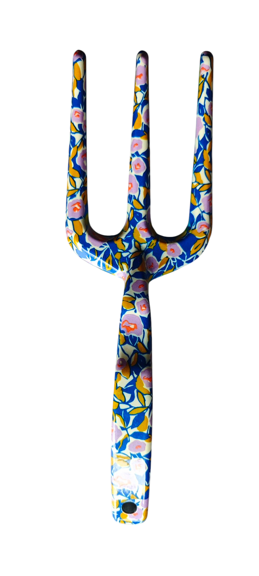 Gartenwerkzeug Blümchenmuster, Harke , Metall, Landhaus-Stil , blau