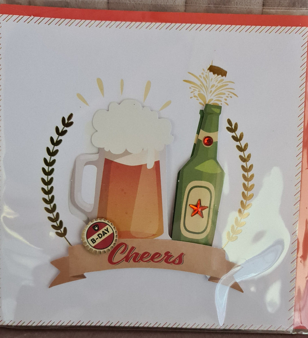 DAZU BUCHEN : Geschenkkarte " Cheers ! B-day ! " - British Moments