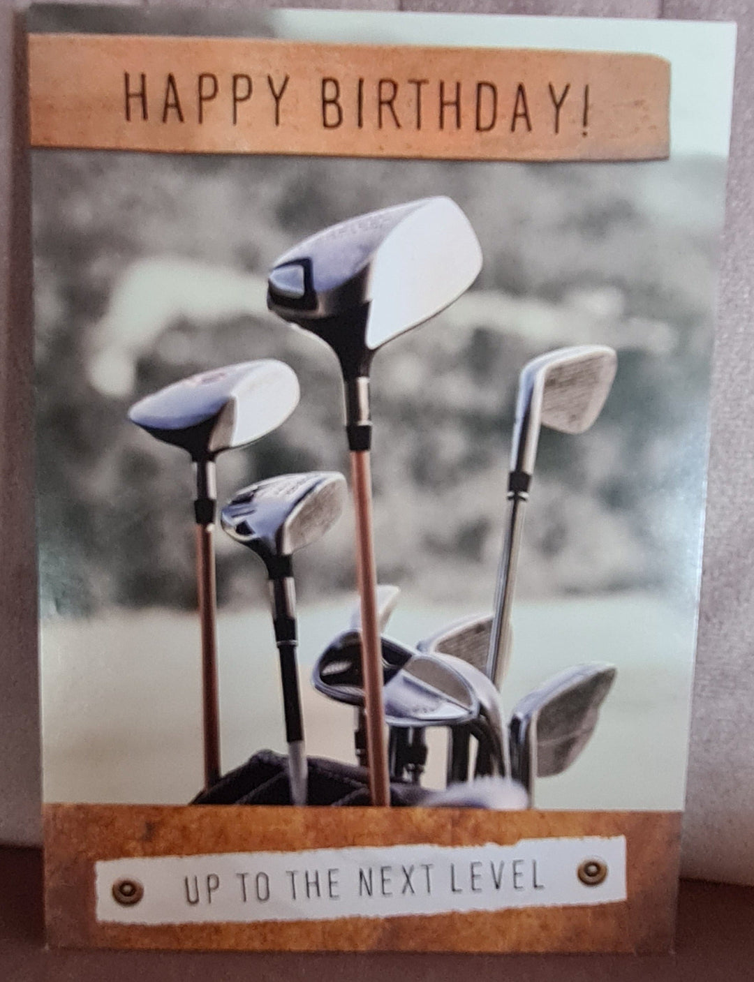 DAZU BUCHEN : Geschenkkarte (Postkarte ohne  Umschlag)  " Happy Birthday- Up to the next level" - British Moments