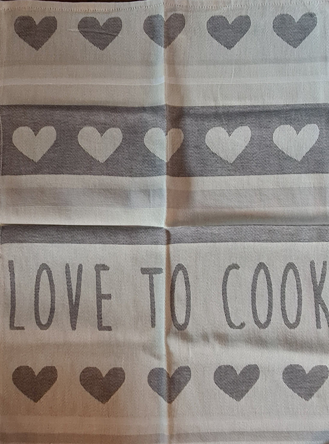 Geschirrtuch,  mit Beschriftung " Love to Cook " - British Moments