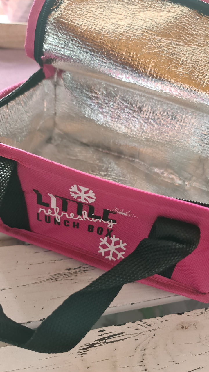 Gewebte Mini -Kühltasche, pink "Little refreshing Lunchbox "Perfekt für die Picknick-Zeit - British Moments