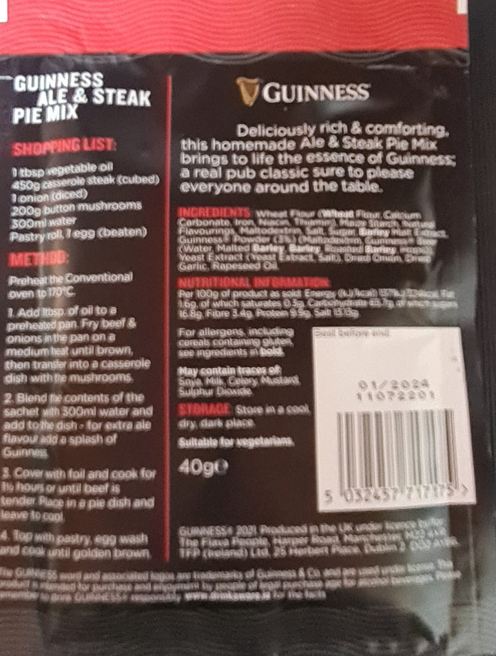 Gewürzmischung für Guinness  Ale & Steak Pie - British Moments / Fernweh-Kaufhaus