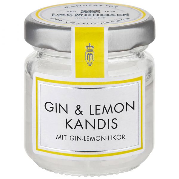 Gin & Lemon Kandis, 50 gr. Glas 