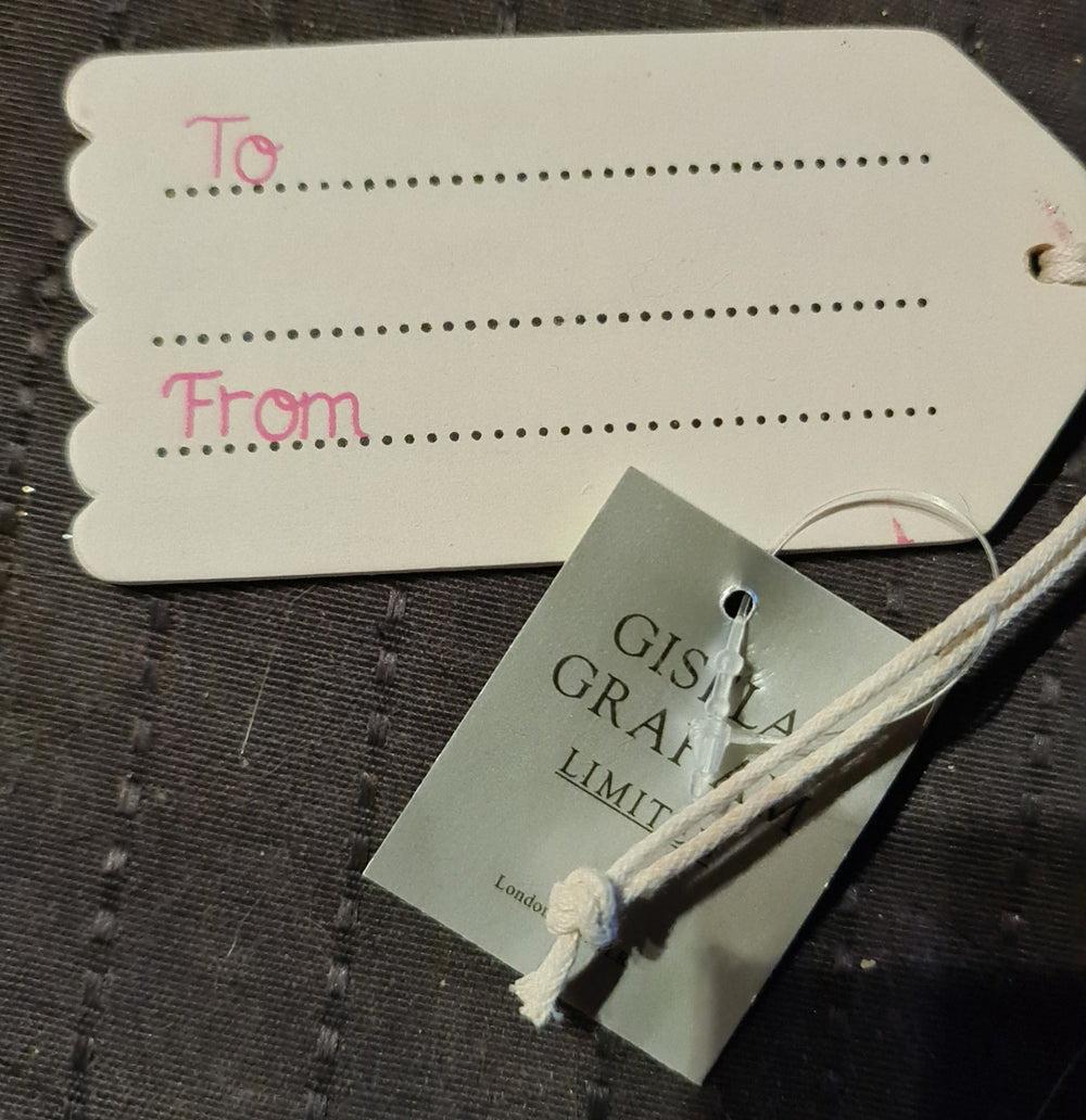 Gisela Graham Pastell Holz '' Have a merry  little Christmas '' Geschenkanhänger - 10cm - British Moments