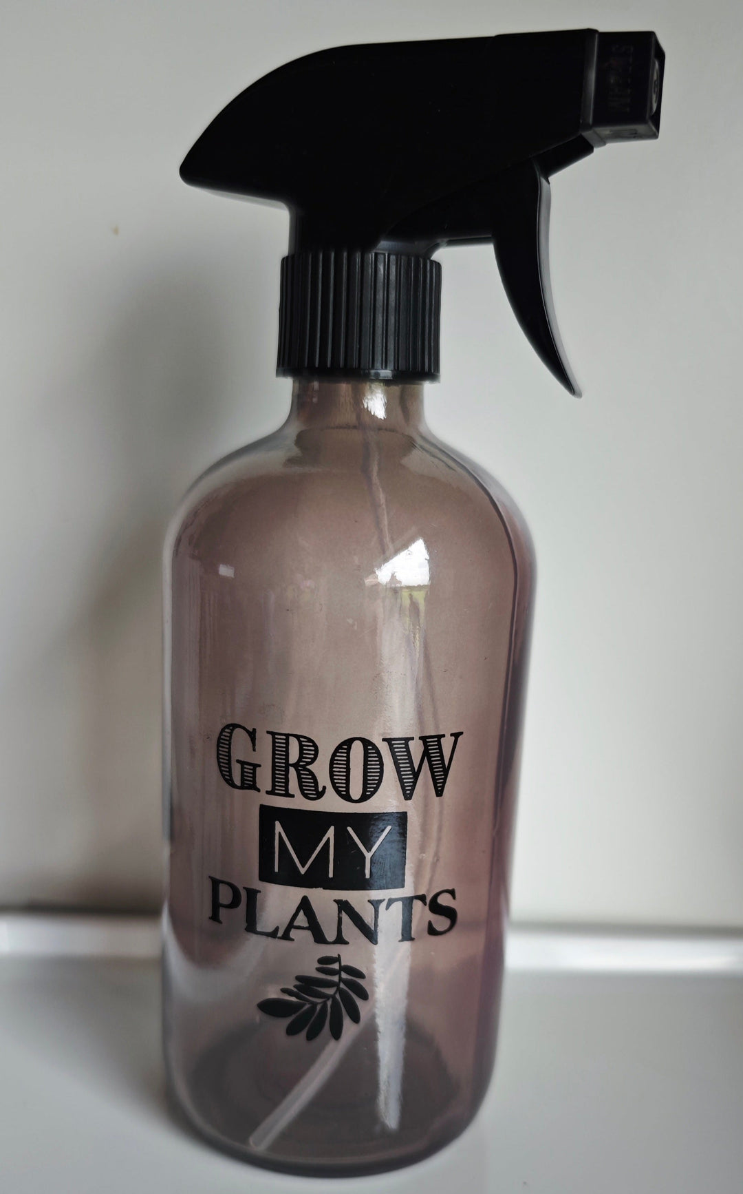 Glas - Pflanzensprüher, Sprühflasche. Vintage Design , blassrosa