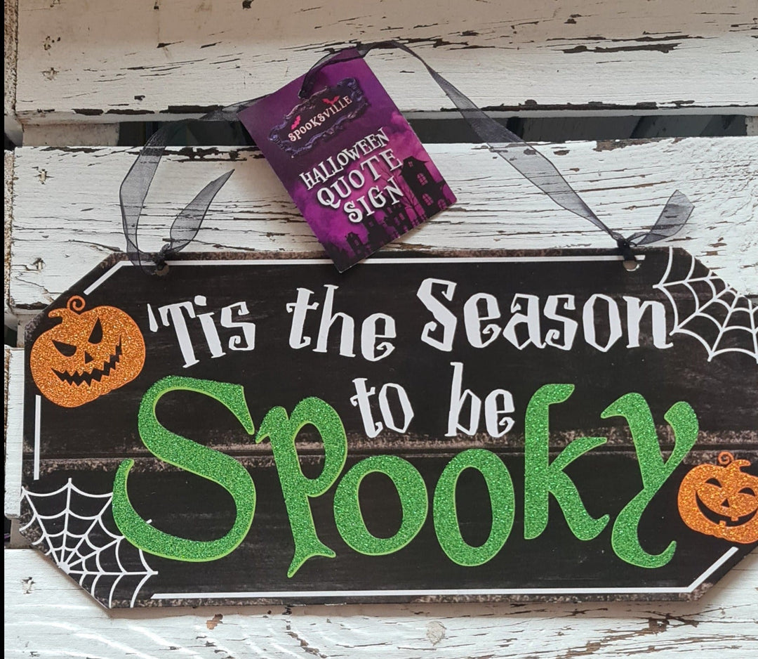 Halloween Pappschild " 'Tis the season to be Spooky" - British Moments / Fernweh-Kaufhaus