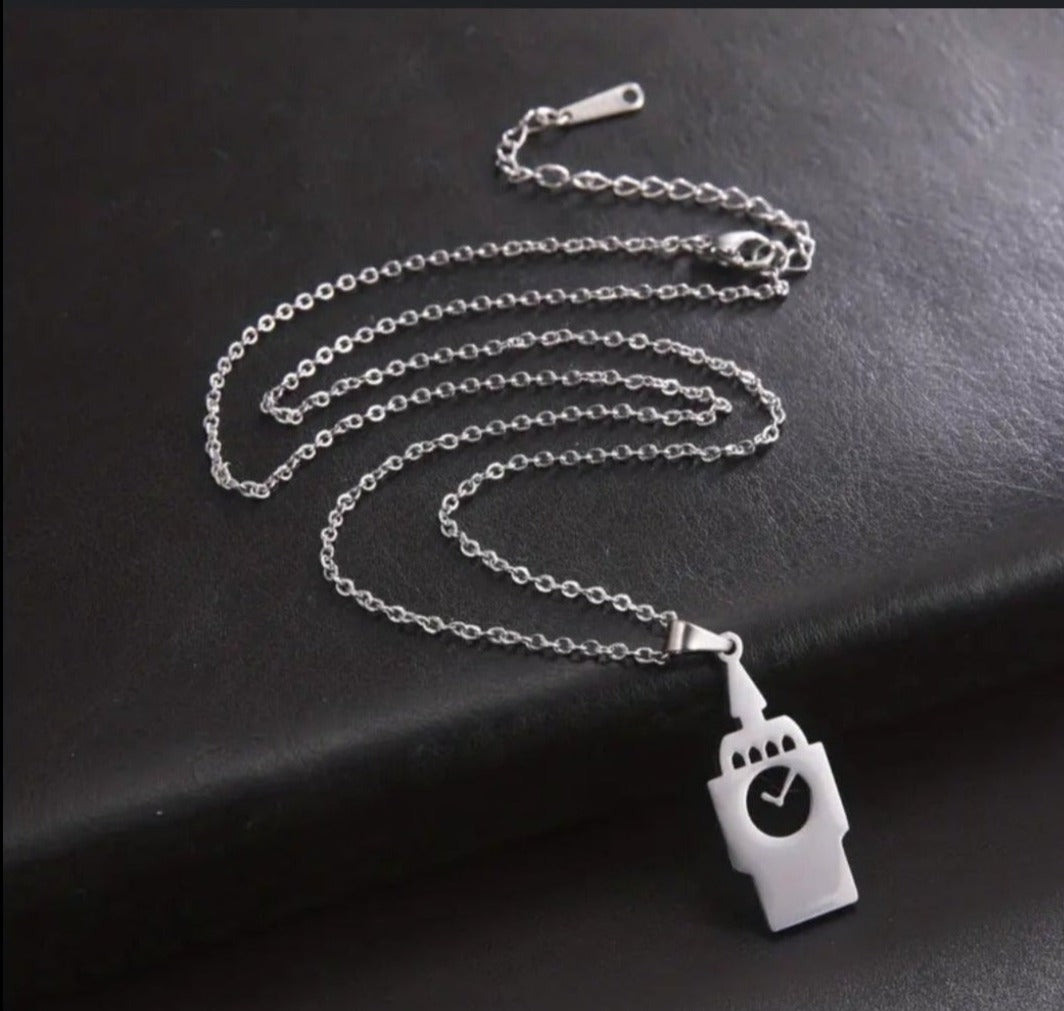 Halskette, Modeschmuck "Big Ben" , Edelstahl