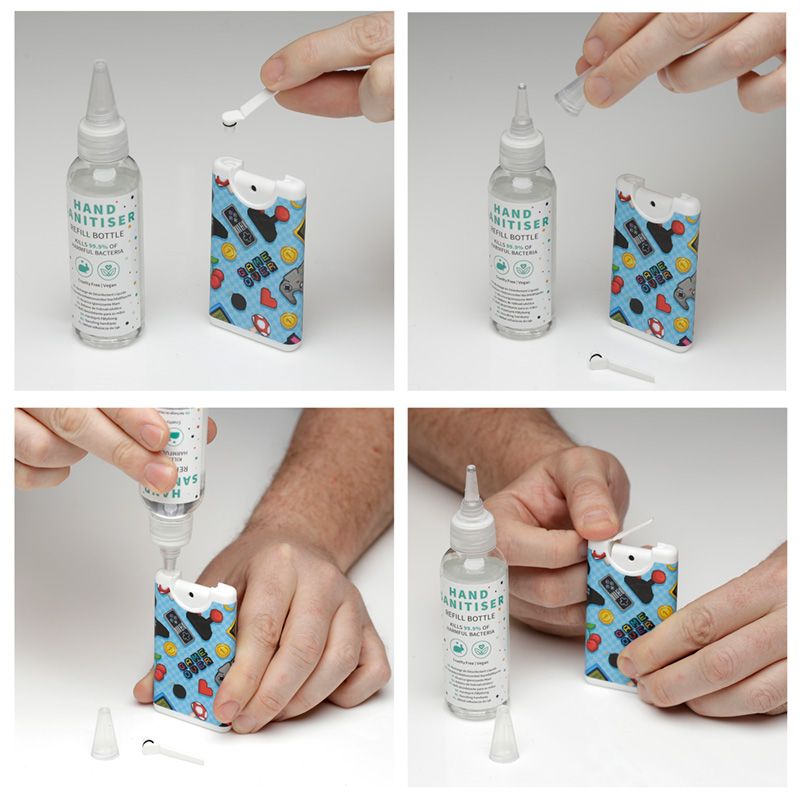 Handreinigungs- Spray 15 ml mit "Wildwood Wohnwagen"- Motiv