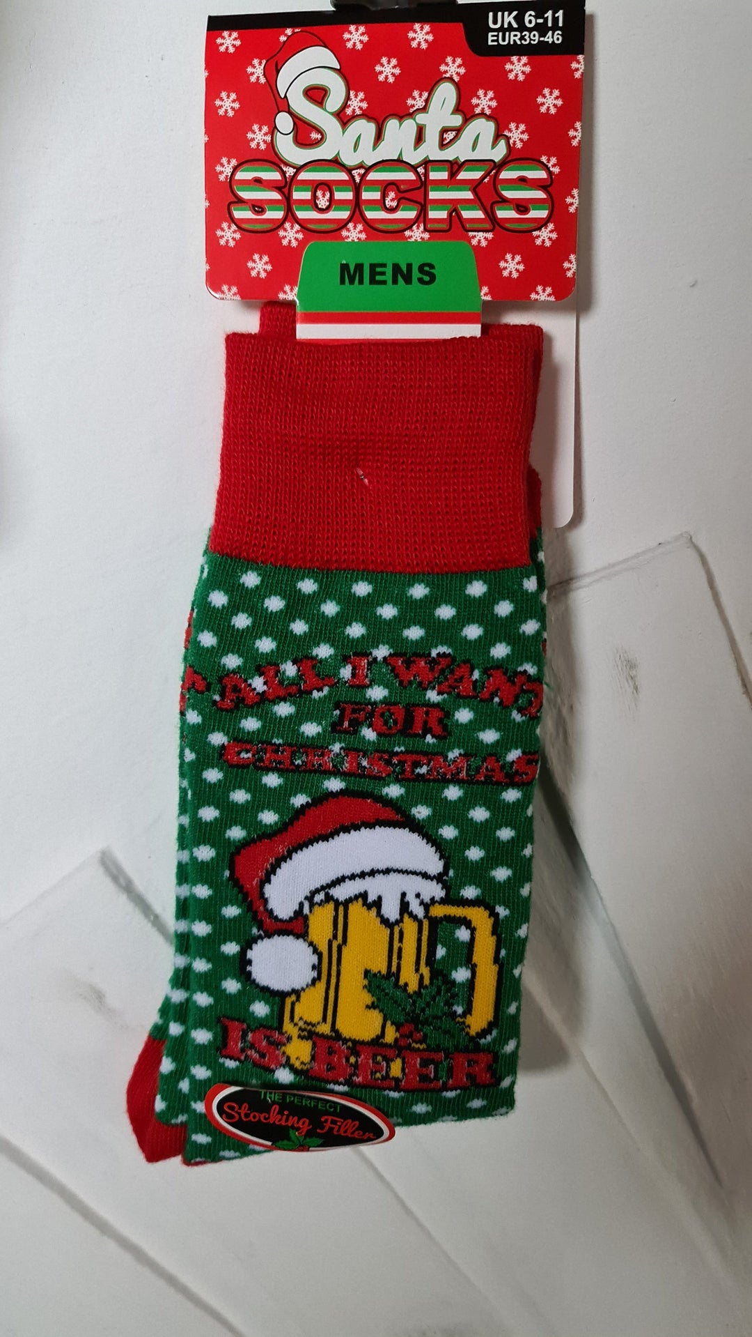 Herren Weihnachtssocken "All I want for christmas....." - British Moments