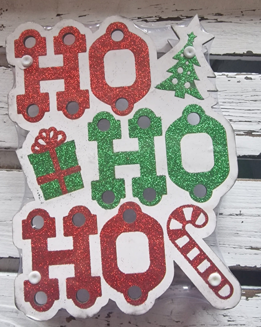 "Ho Ho Ho " LED-beleuchtetes Schild. Weihnachts-Deko