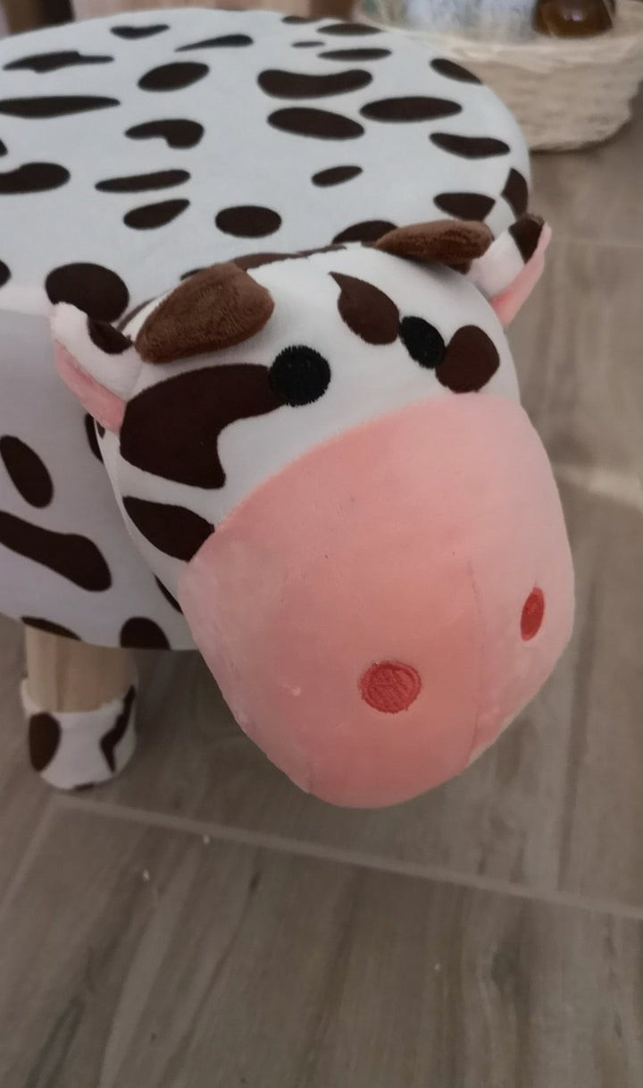 Hocker /Schemel mit Stoffbezug "Kuh" , 45 cm hoch - British Moments