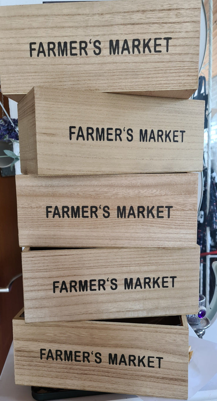 Holzbox  "Farmer's Market" - British Moments / Fernweh-Kaufhaus